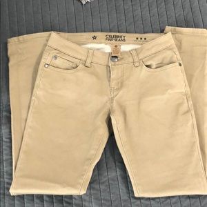 Celebrity Pink Jeans in khaki